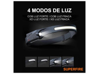 Superfire Lanterna de Cabeça 2W 340lm C/ Sensor Movimento HL65 Superfire Lanterna de Cabeça 2W 340lm C/ Sensor Movimento HL65